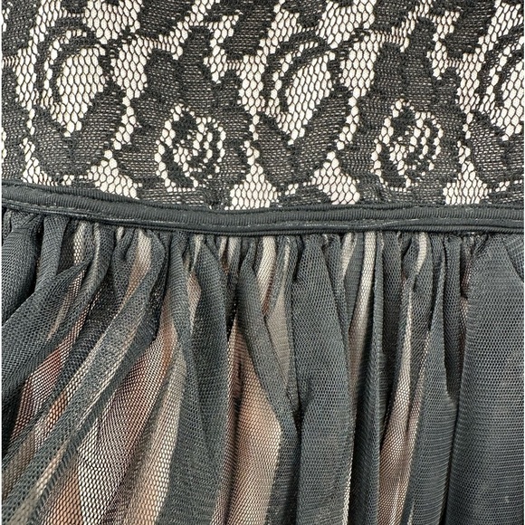 Lace tulle black pink dress size 10 by Pastourelle new no tags - Picture 10 of 12